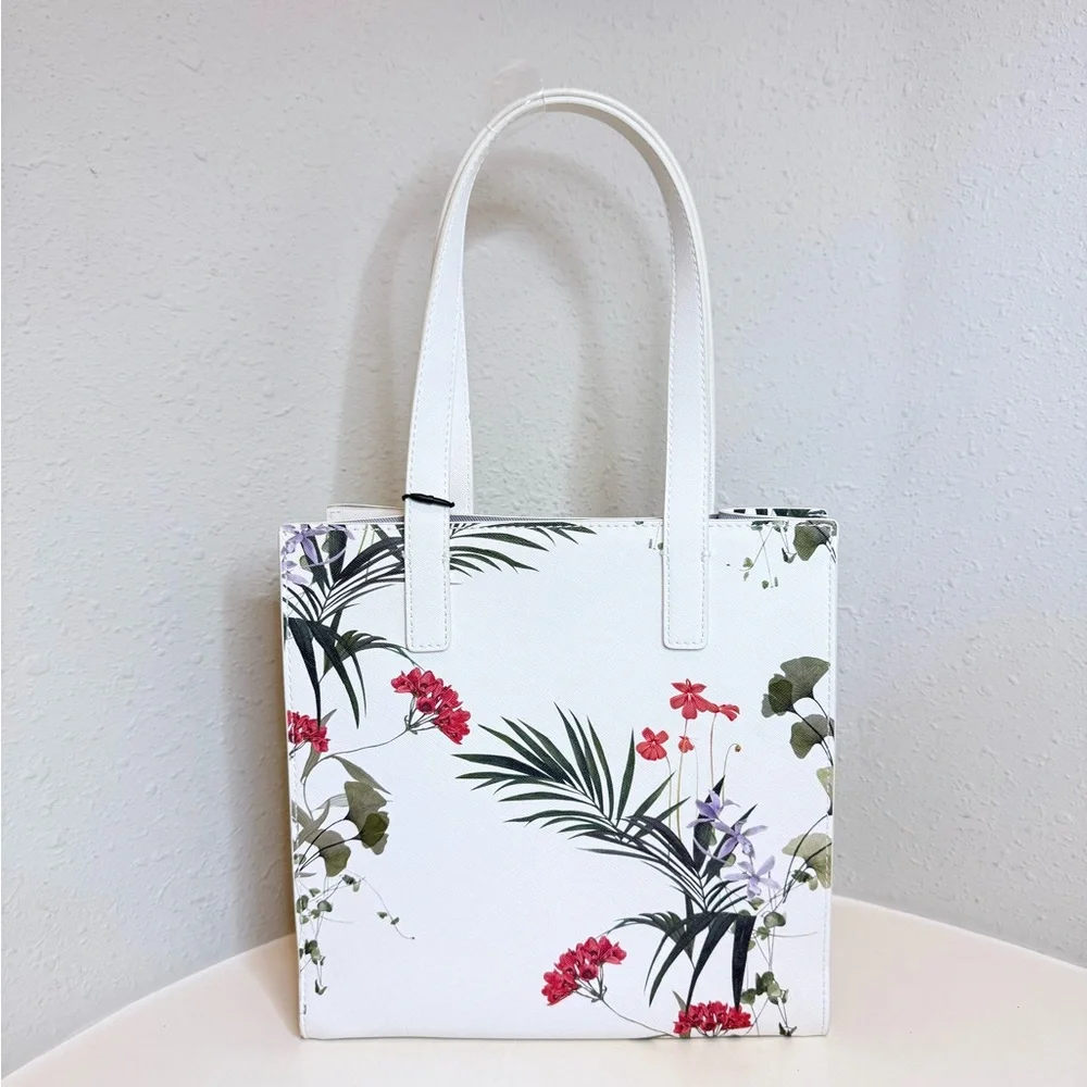 Ted Baker The Icon White Floral Print Small Tote Bag NWT